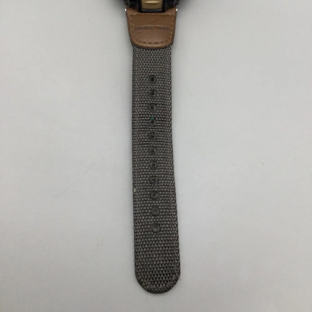 Casio Pathfinder PAS-400B Mens Watch 46mm Digital Gray Brown Canvas New Battery